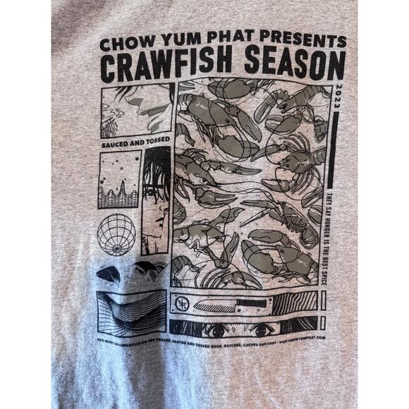 Chow Yum Phat Crawfish Season Raglan T-Shirt - XL - Picture 2 of 9